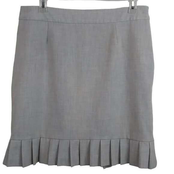 Worthington | Gray Stretch Pencil Skirt with Pleated Bottom | Size 16 - Picture 1 of 9